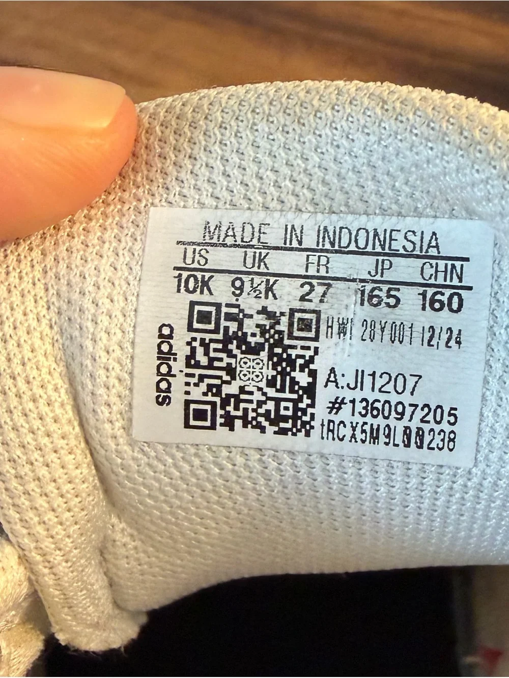 adidas White Kids Sneakers with Red Stripes and Velcro Straps